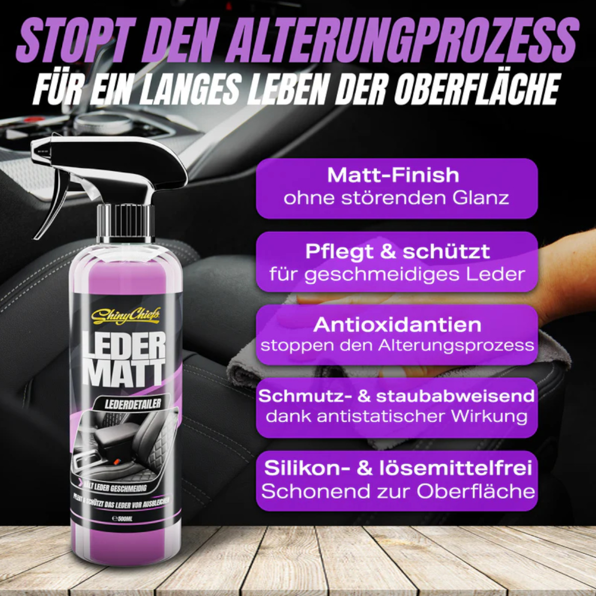 Shiny Chiefs LEDER MATT - DETAILER 500ml