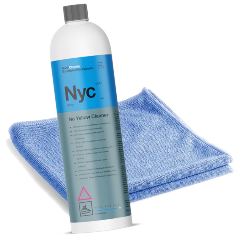 Koch Chemie NYC No Yellow Cleaner 1L Vergilbungs Entferner + Reinigungstuch