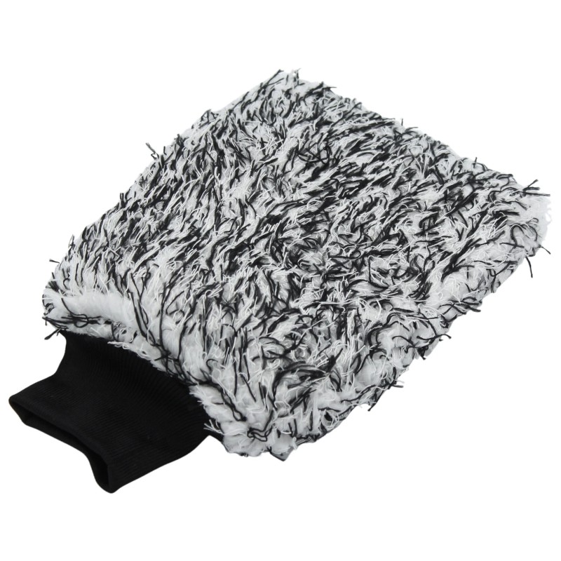 CHIMP TOOLS Wash Mitt Mikrofaser Waschhandschuh Weiss/Schwarz