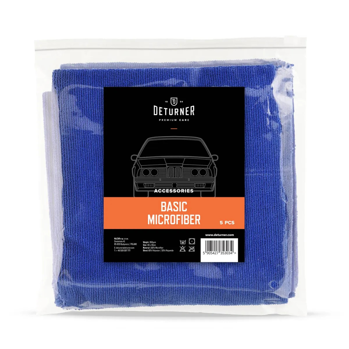 Deturner Basic Mikrofaser Poliertuch 40x40cm