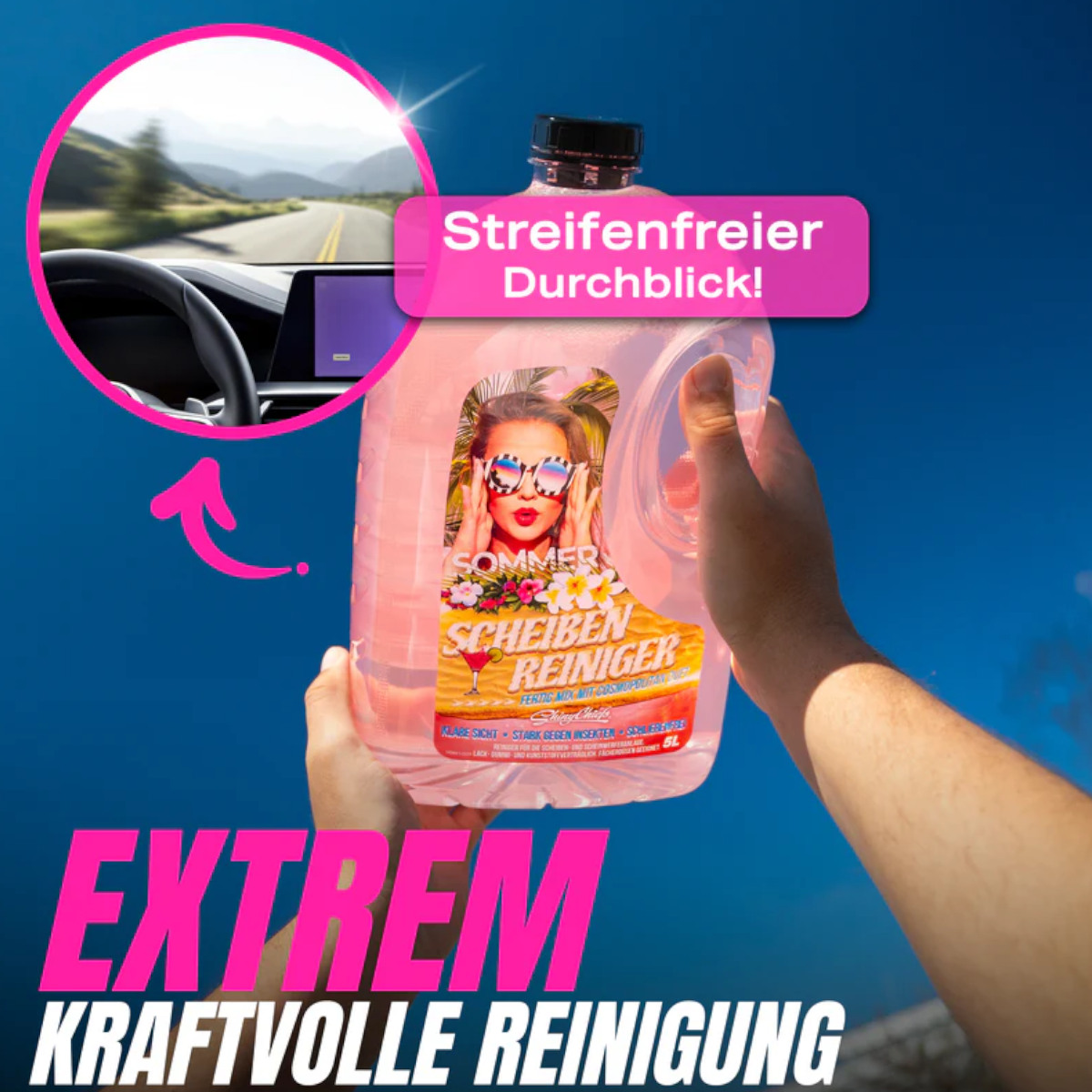 Shiny Chiefs SOMMER - Scheibenklar Wischwasser Cosmopolitan 5L