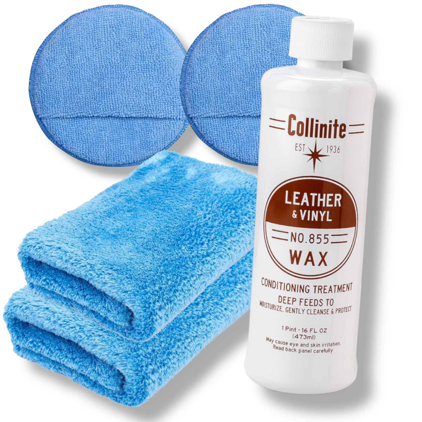 COLLINITE No 855 Leather and Vinyl Wax Lederpflege Set