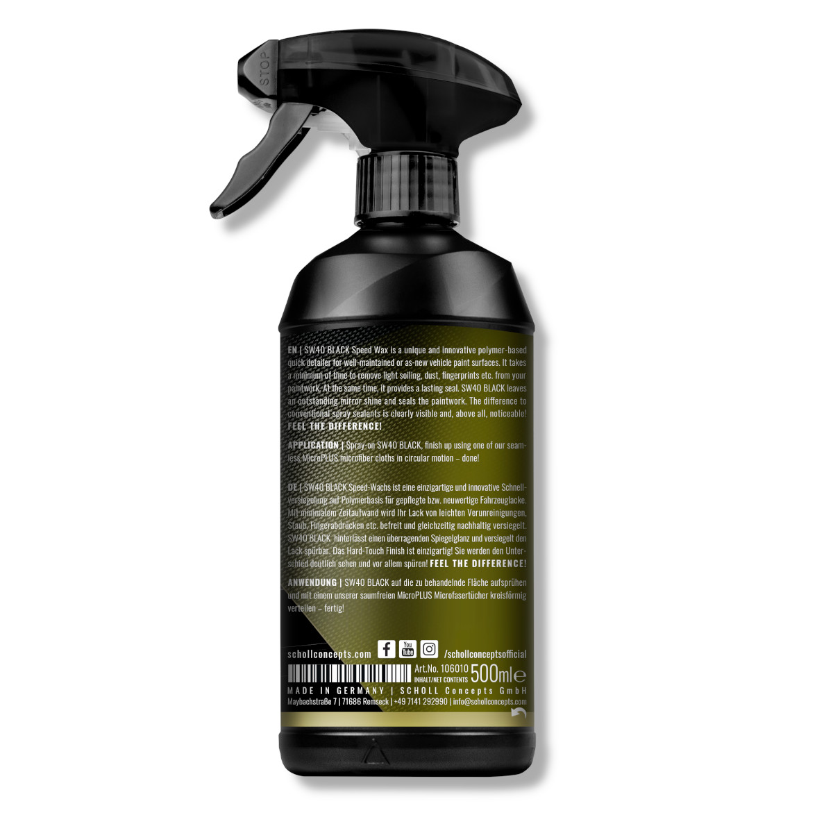 Scholl Concepts SW40 BLACK Speed Wax 500ml