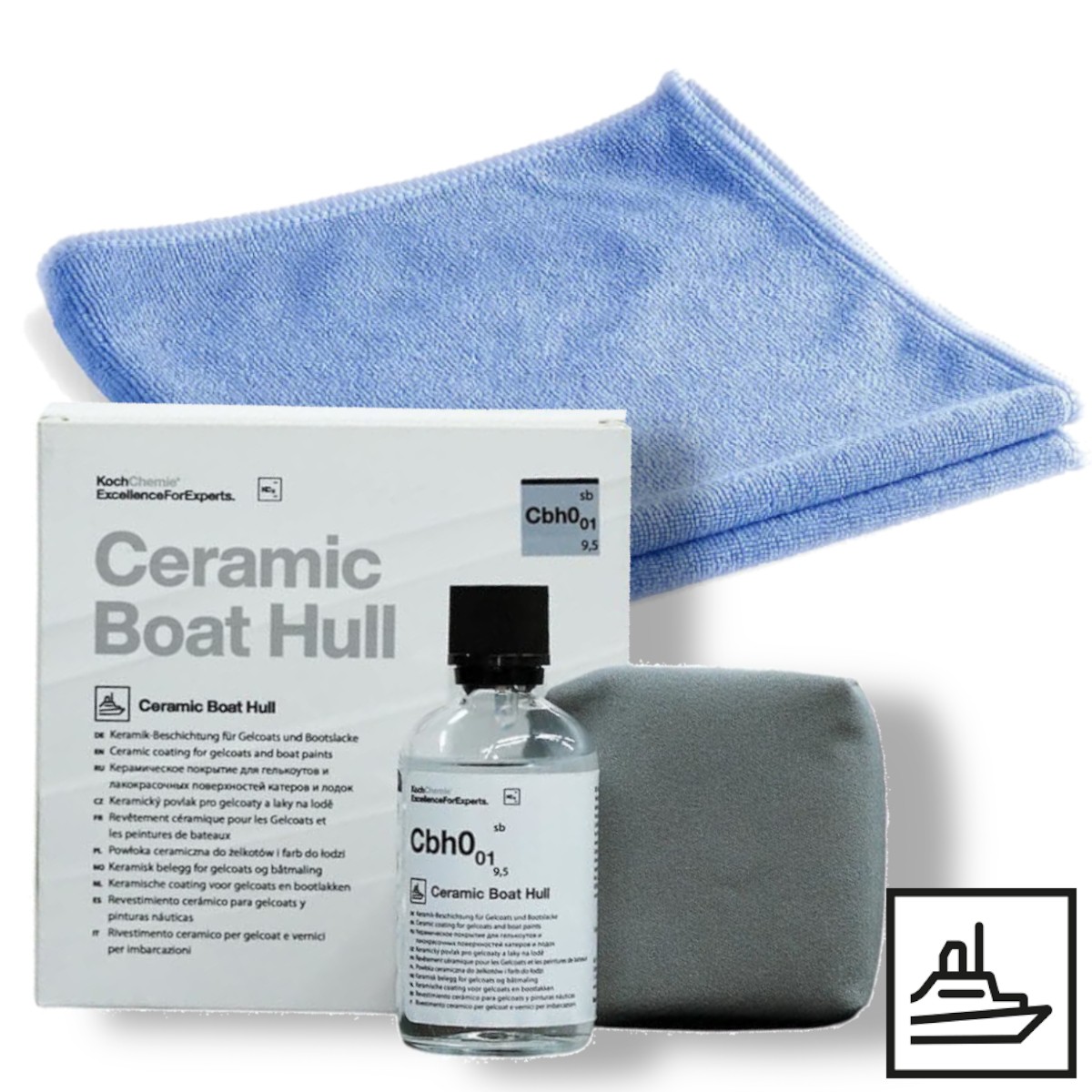 Koch Chemie Cbh0.01 Ceramic Boat Hull Keramik Beschichtung für Gelcoats und Bootslacke 0.1L Set