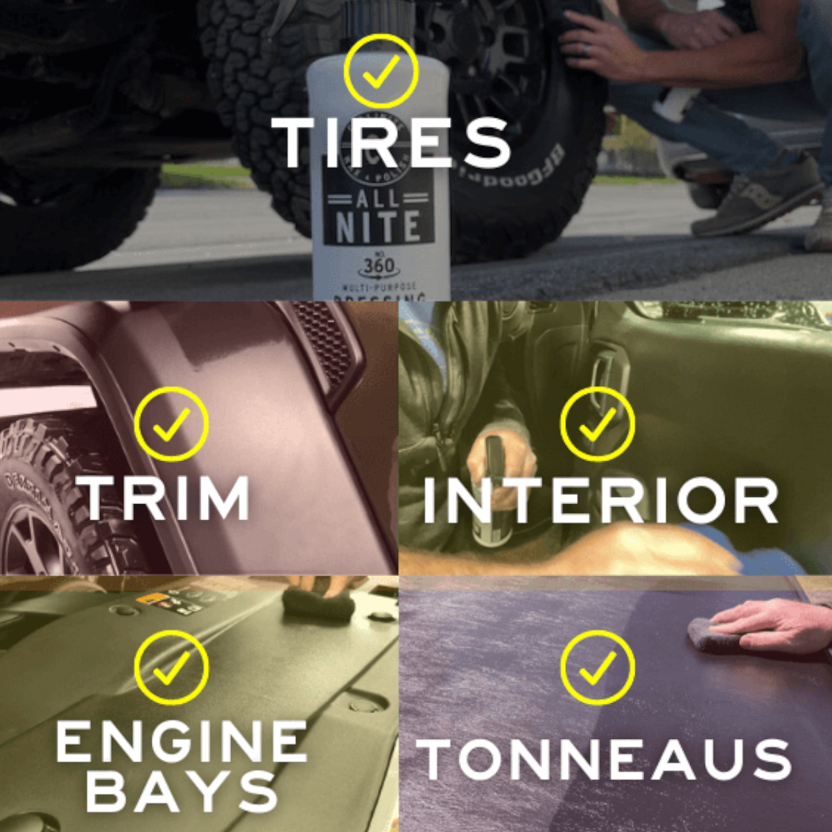 COLLINITE No 360 All Nite Tire und Trim Dressing Pflegeset