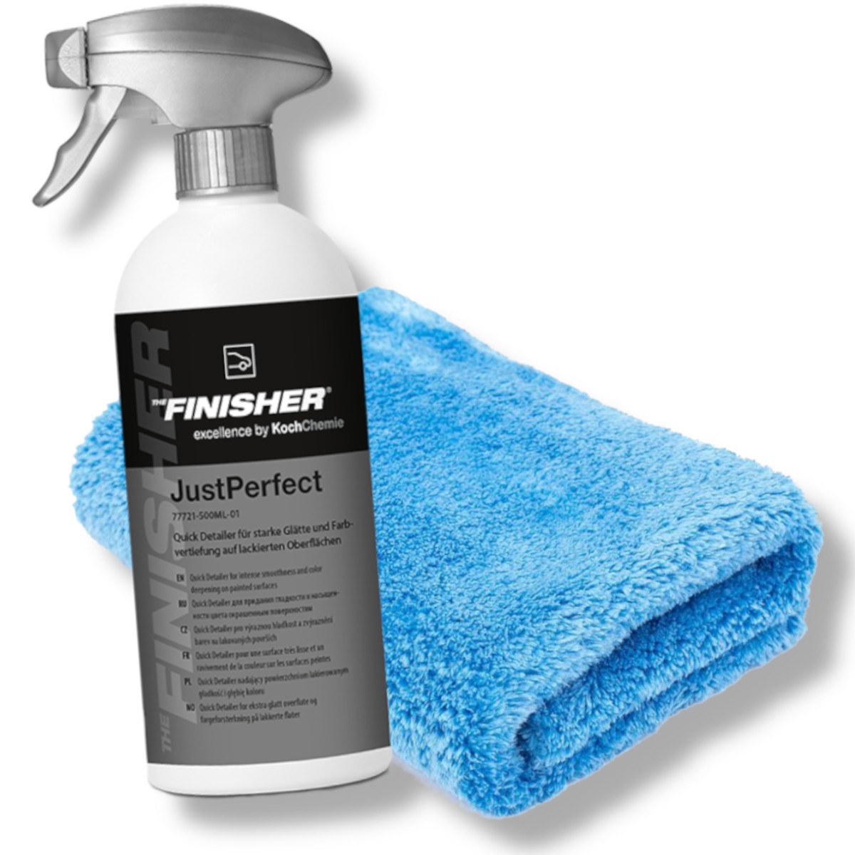 THE FINISHER Lackpflege Set - Just Perfect Quick Detailer + Poliertuch
