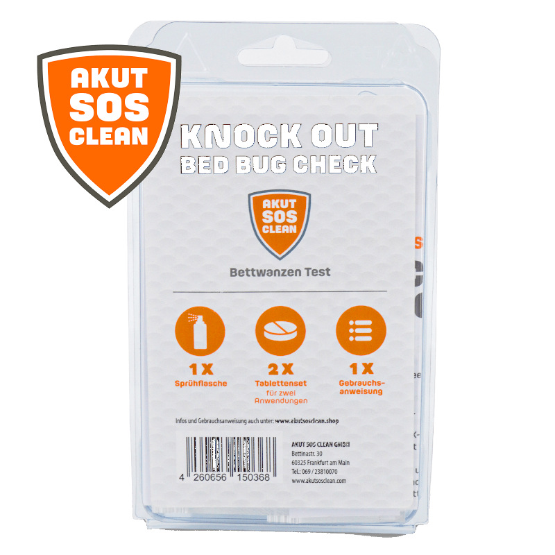 Akut SOS Clean KNOCK OUT BED BUG CHECK Bettwanzen Test