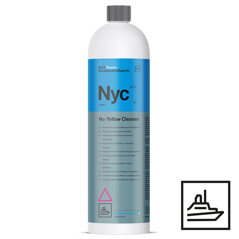 Koch Chemie NYC No Yellow Cleaner 1L Vergilbungs Entferner + Reinigungstuch
