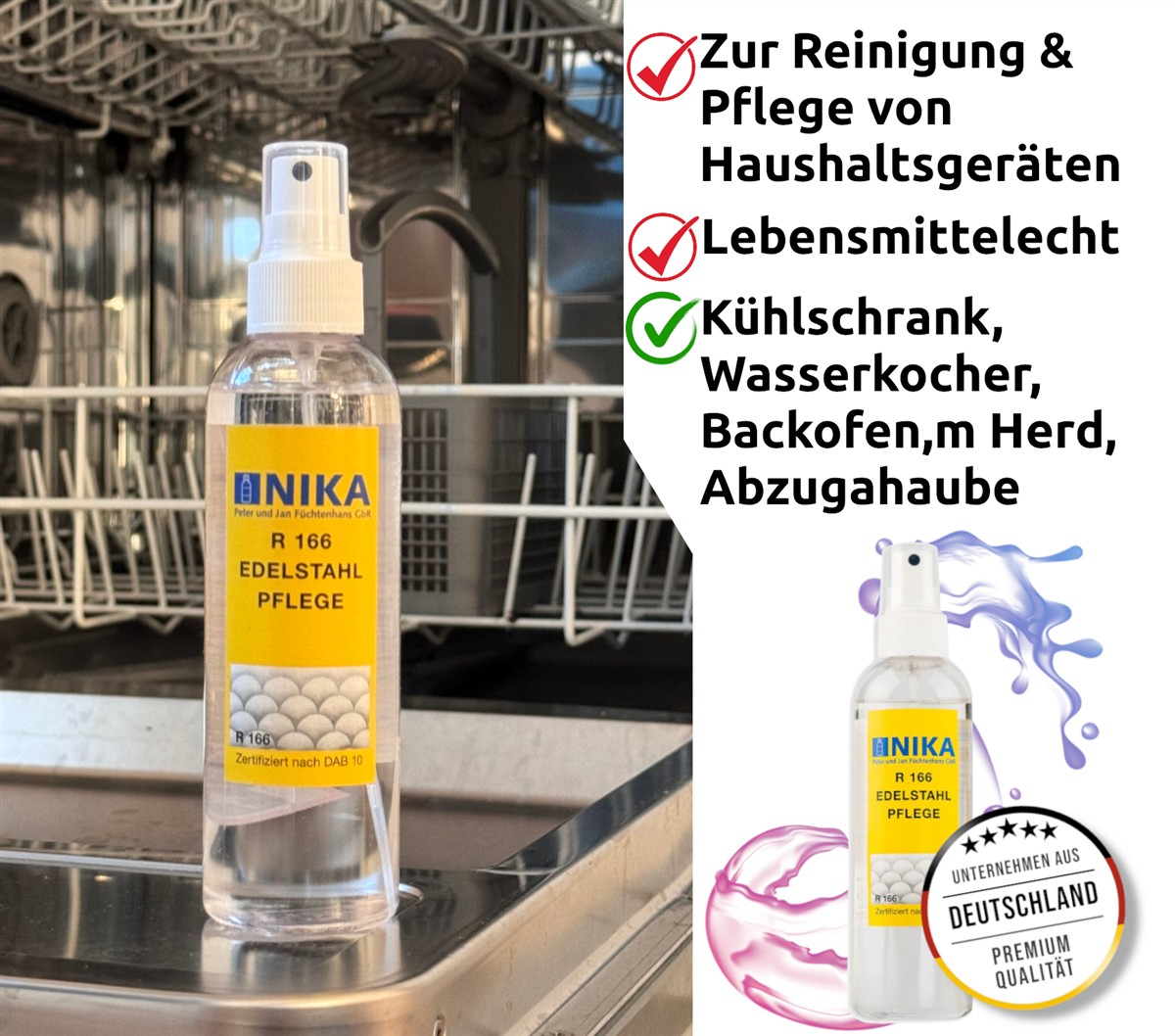 NIKA R166 Edelstahlpflege 200ml