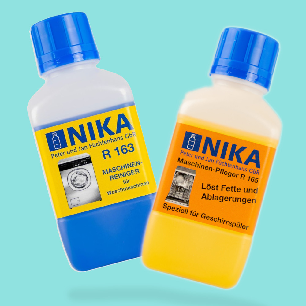 NIKA R163 + Nika R165 SPARSET - Waschmaschinen Reiniger Spülmaschinenreiniger 0.5L