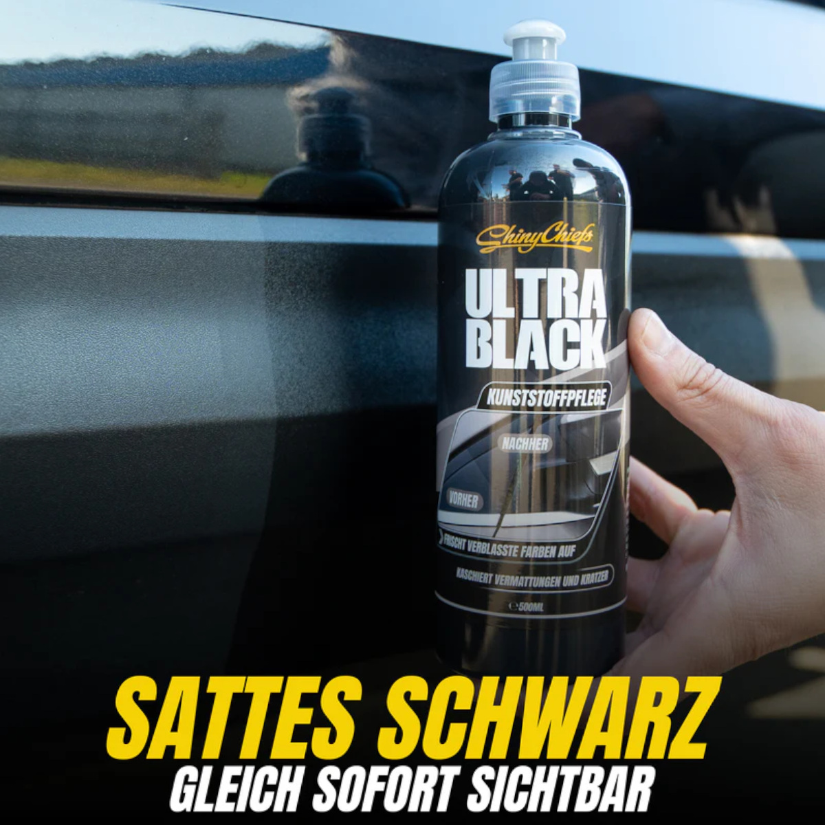 Shiny Chiefs ULTRA BLACK Kunststoffauffrischer - Pflege 0.5L