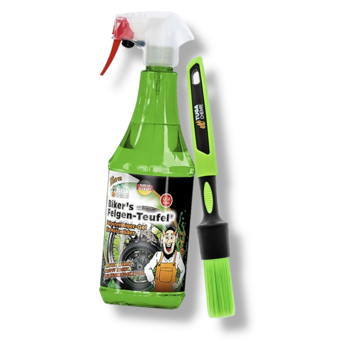 Tuga Chemie Motorrad Felgenreinigung Set Felgenreiniger + Felgenpinsel
