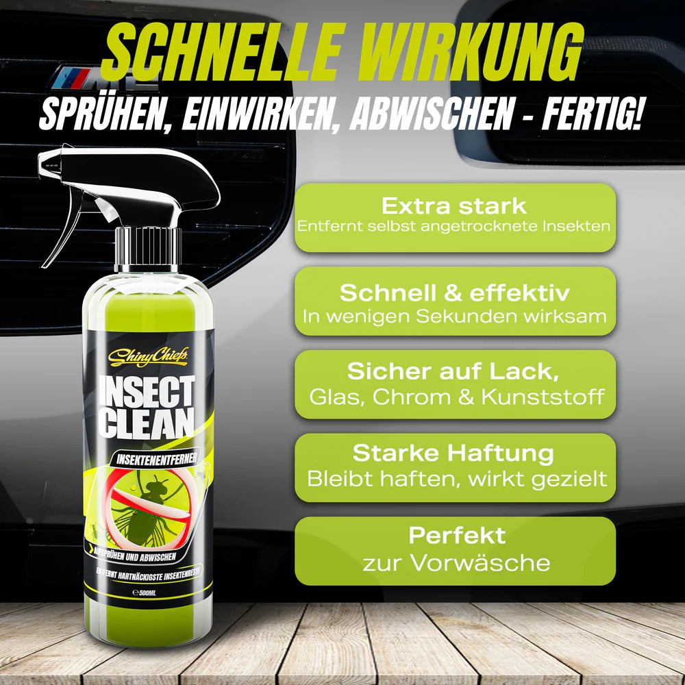Shiny Chiefs INSEKTENENTFERNER - Aufsprühen & Abwischen 500ml