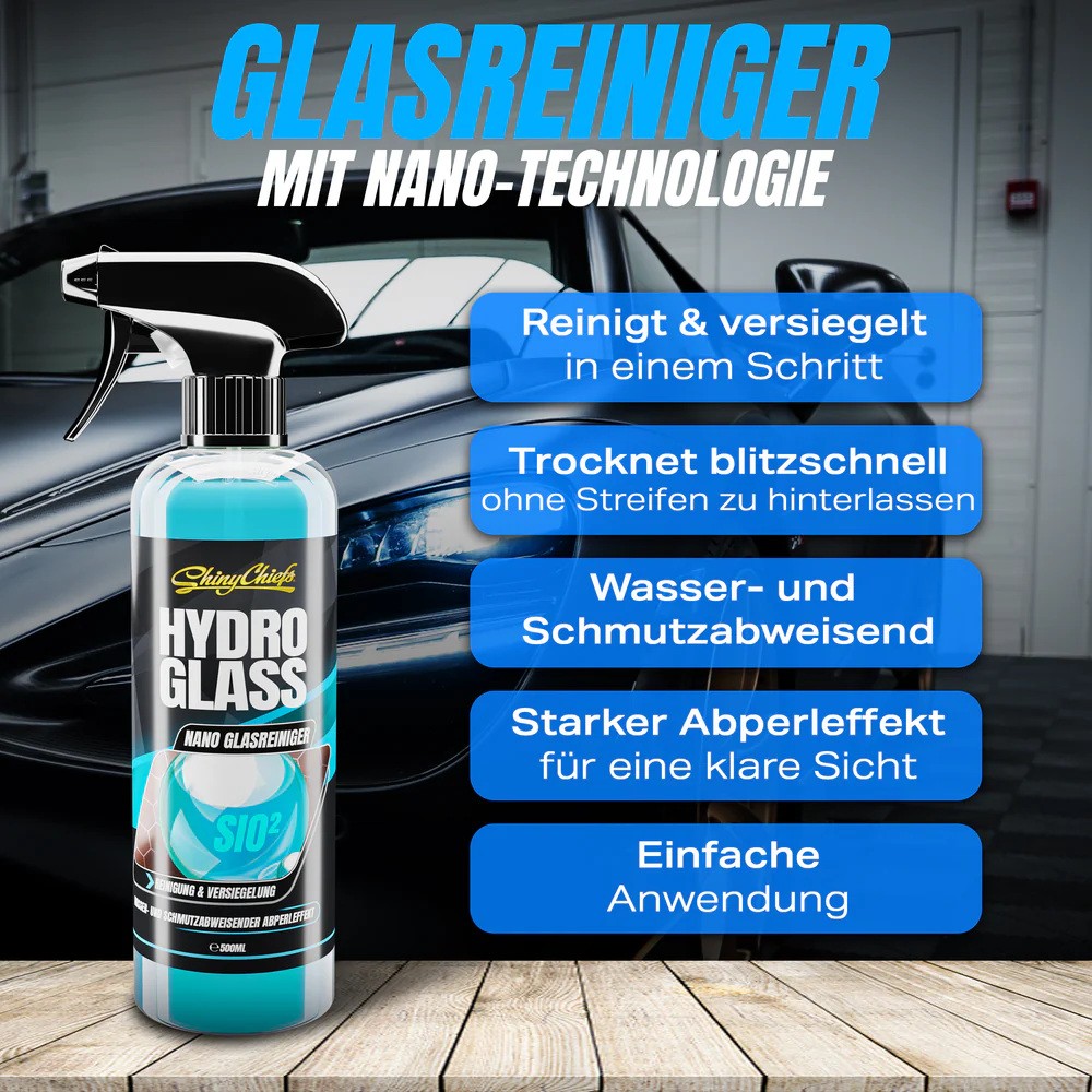 Shiny Chiefs HYDRO GLASS - NANO GLASREINIGER 500ml