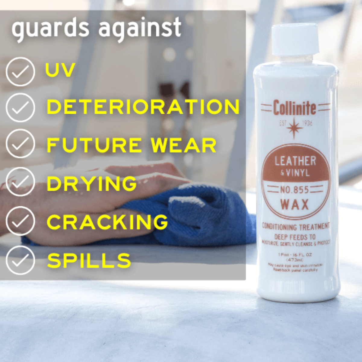 COLLINITE No 855 Leather and Vinyl Wax Lederpflege Set