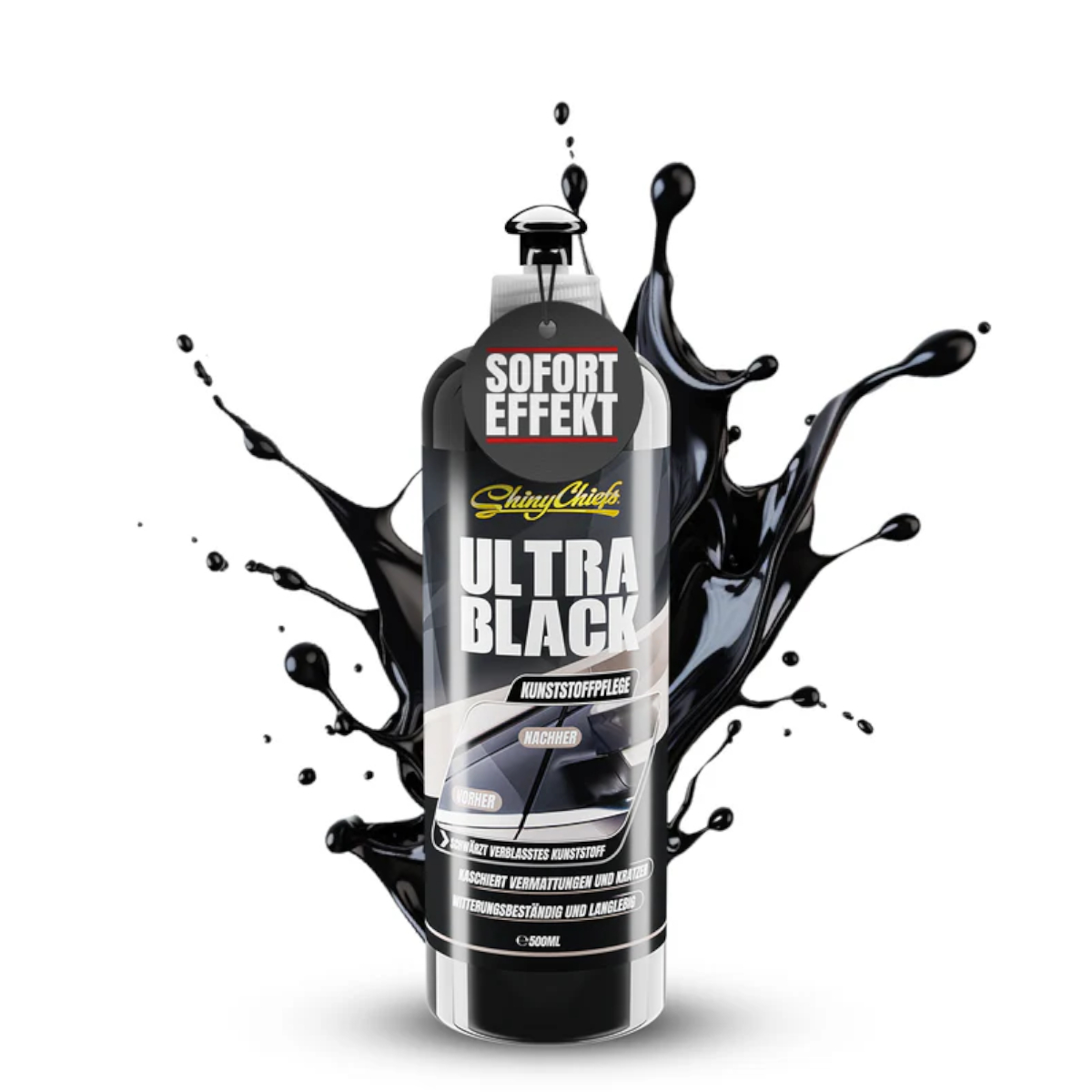 Shiny Chiefs ULTRA BLACK Kunststoffauffrischer - Pflege 0.5L