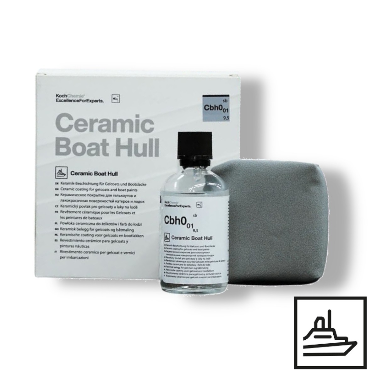 Koch Chemie Cbh0.01 Ceramic Boat Hull Keramik Beschichtung für Gelcoats und Bootslacke 0.1L Set