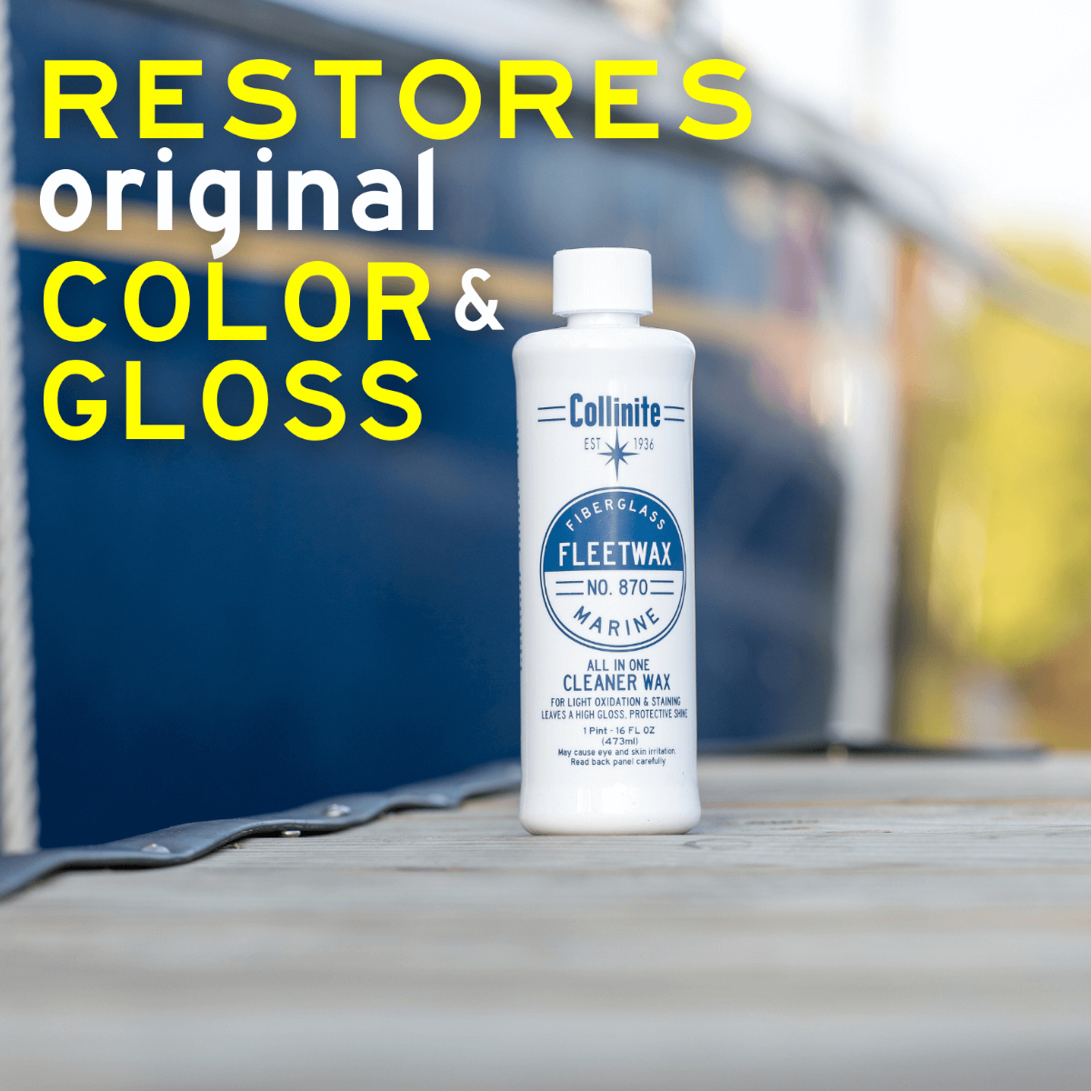 COLLINITE No 870 Marine Fleetwax 2in1 Boot Politur Versiegelung Set