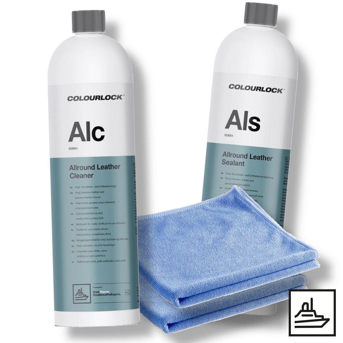 Koch Chemie Colourlock Leder Reinigungsset - Leder Versiegelung + Leder Reiniger Set 2x1L