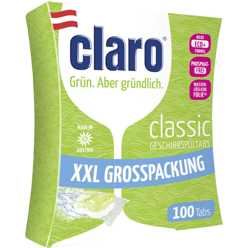 claro Öko Classic Tabs Spülmaschinentabs XXL 100Stk