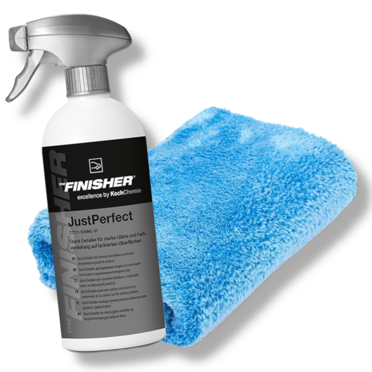 THE FINISHER Lackpflege Set - Just Perfect Quick Detailer + Poliertuch
