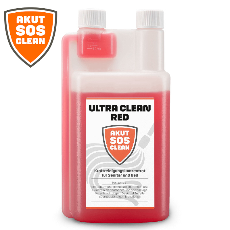 Akut SOS Clean ULTRA CLEAN RED Kraftreinigungskonzentrat für Sanitär und Bad 1l