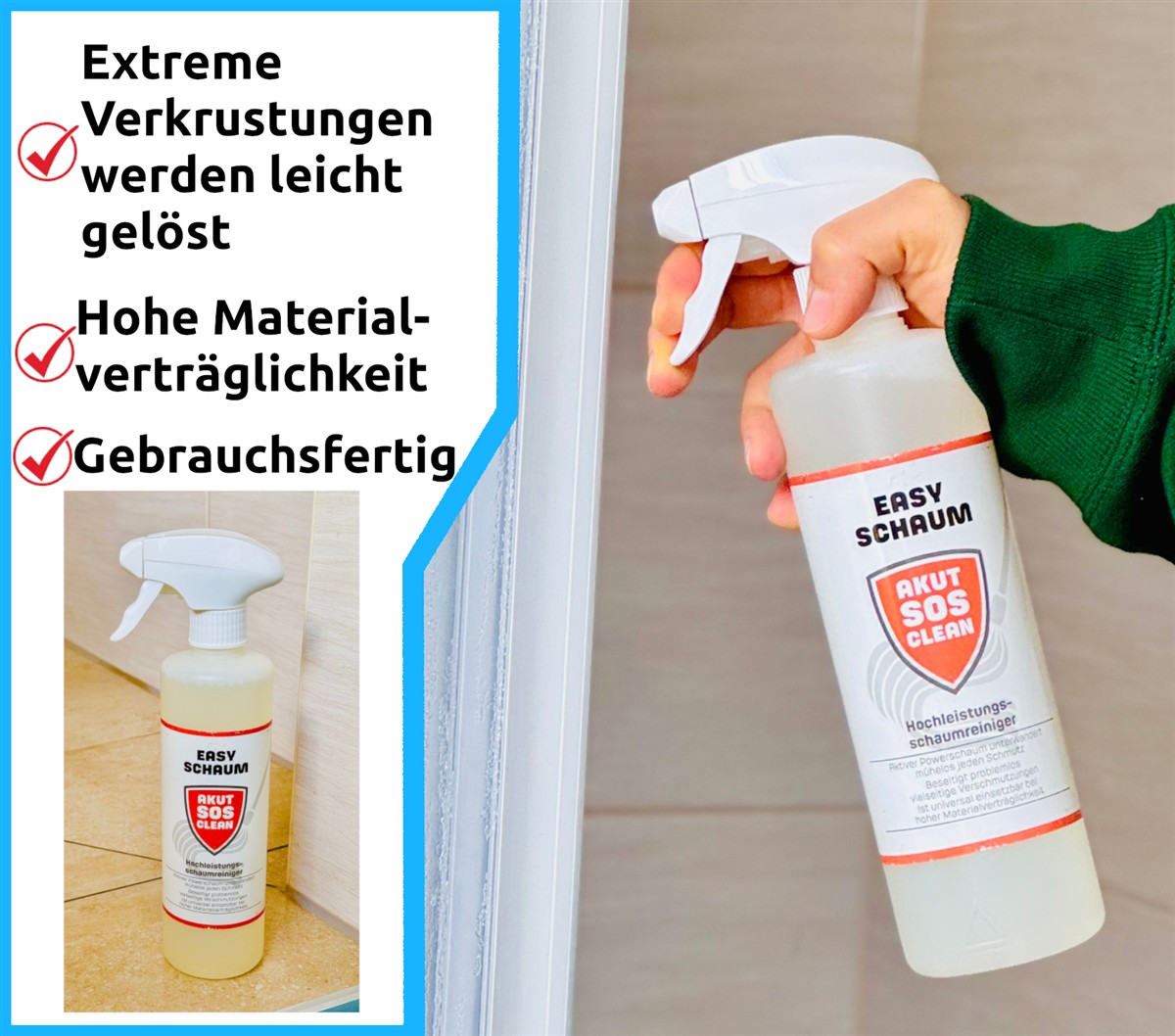 Akut SOS Clean Easy Schaum Hochleistungs Schaumreiniger 0.5L