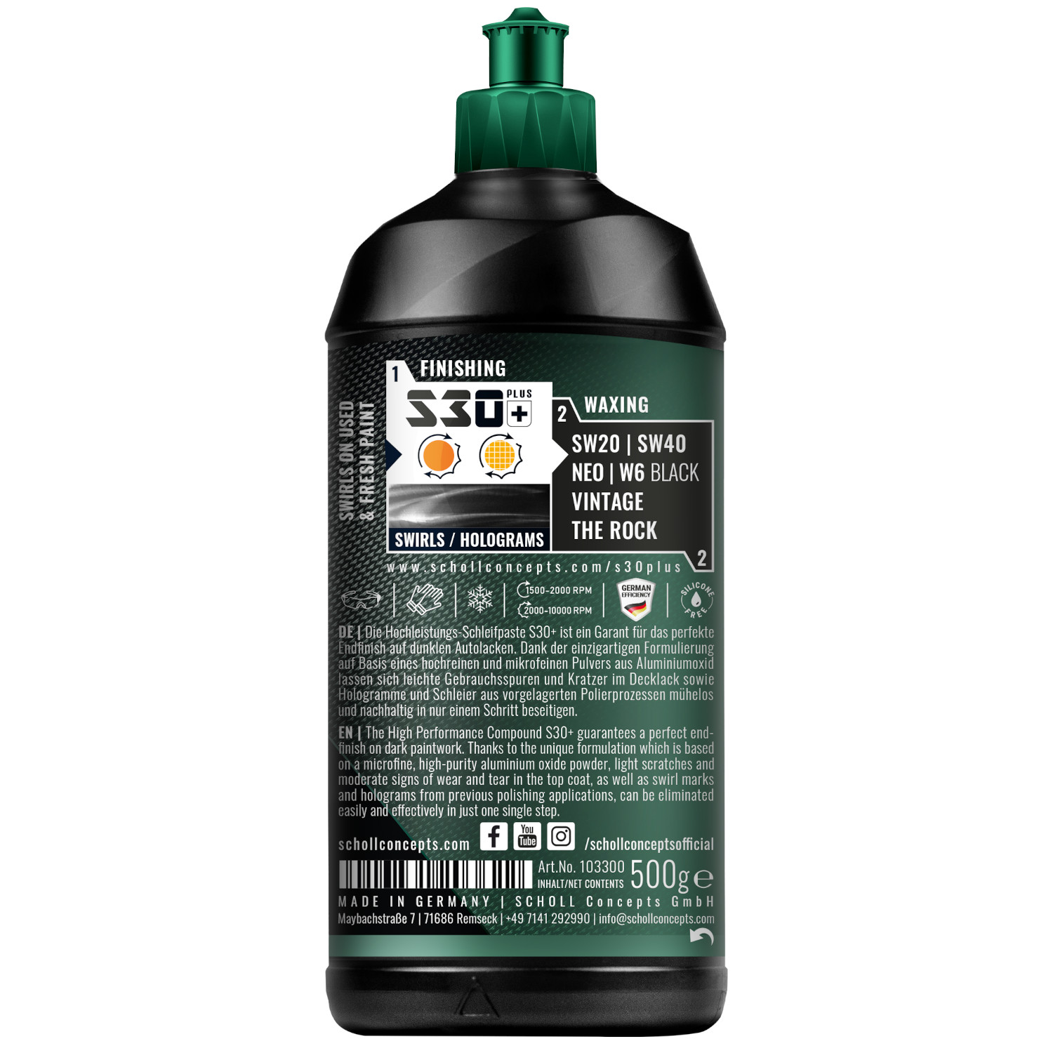 Scholl Concepts S30+ Hochglanzpolitur 500g