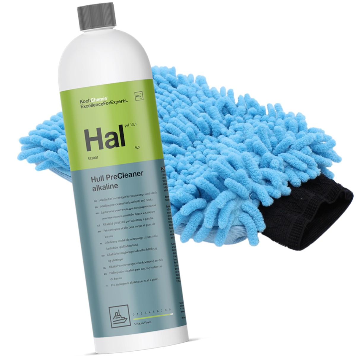 Koch Chemie HAL Hull PreCleaner alkaline 1L Alkalischer Vorreiniger + Waschhandschuh