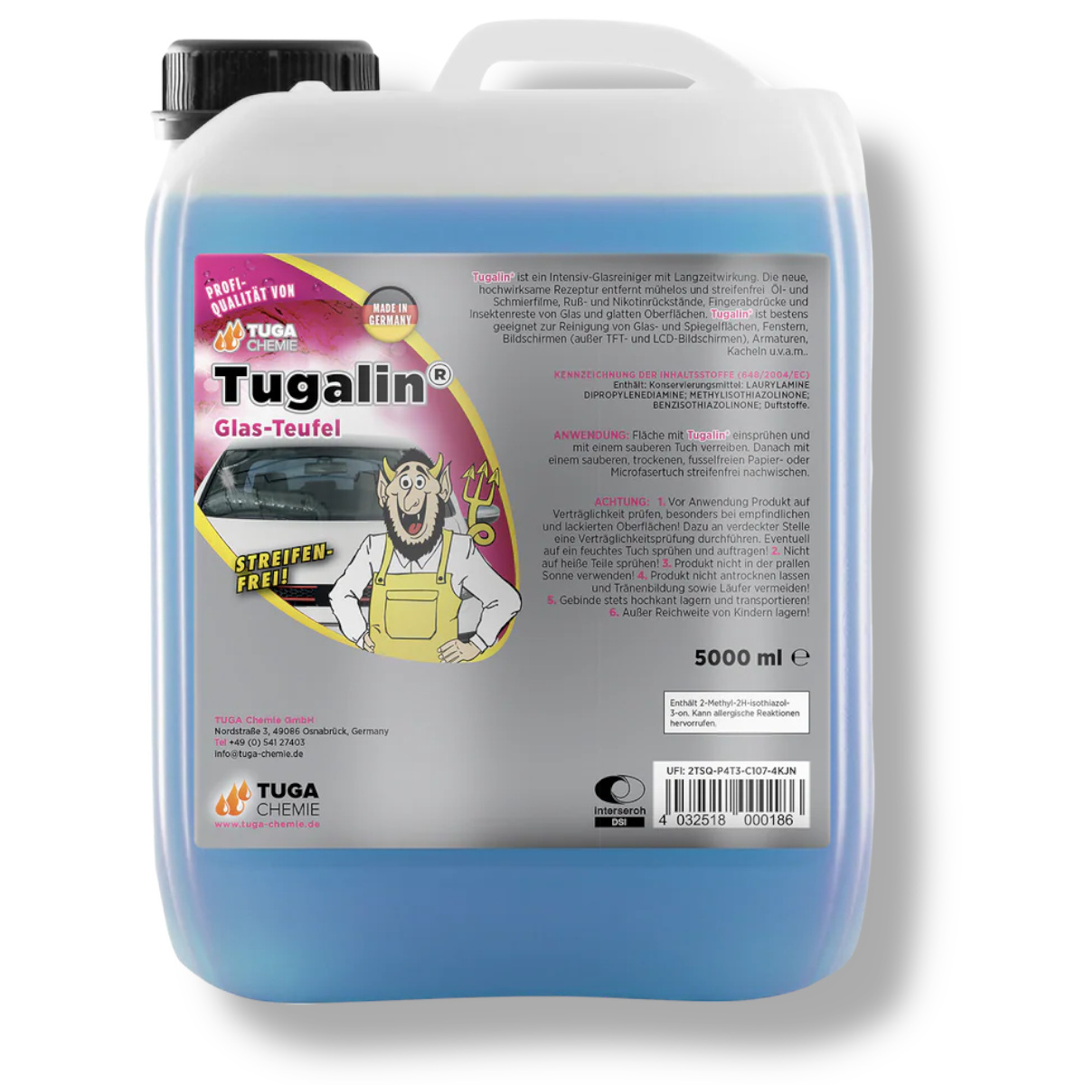 Tuga Chemie Tugalin Glas Teufel Intensiv Nano Glasreiniger 5L