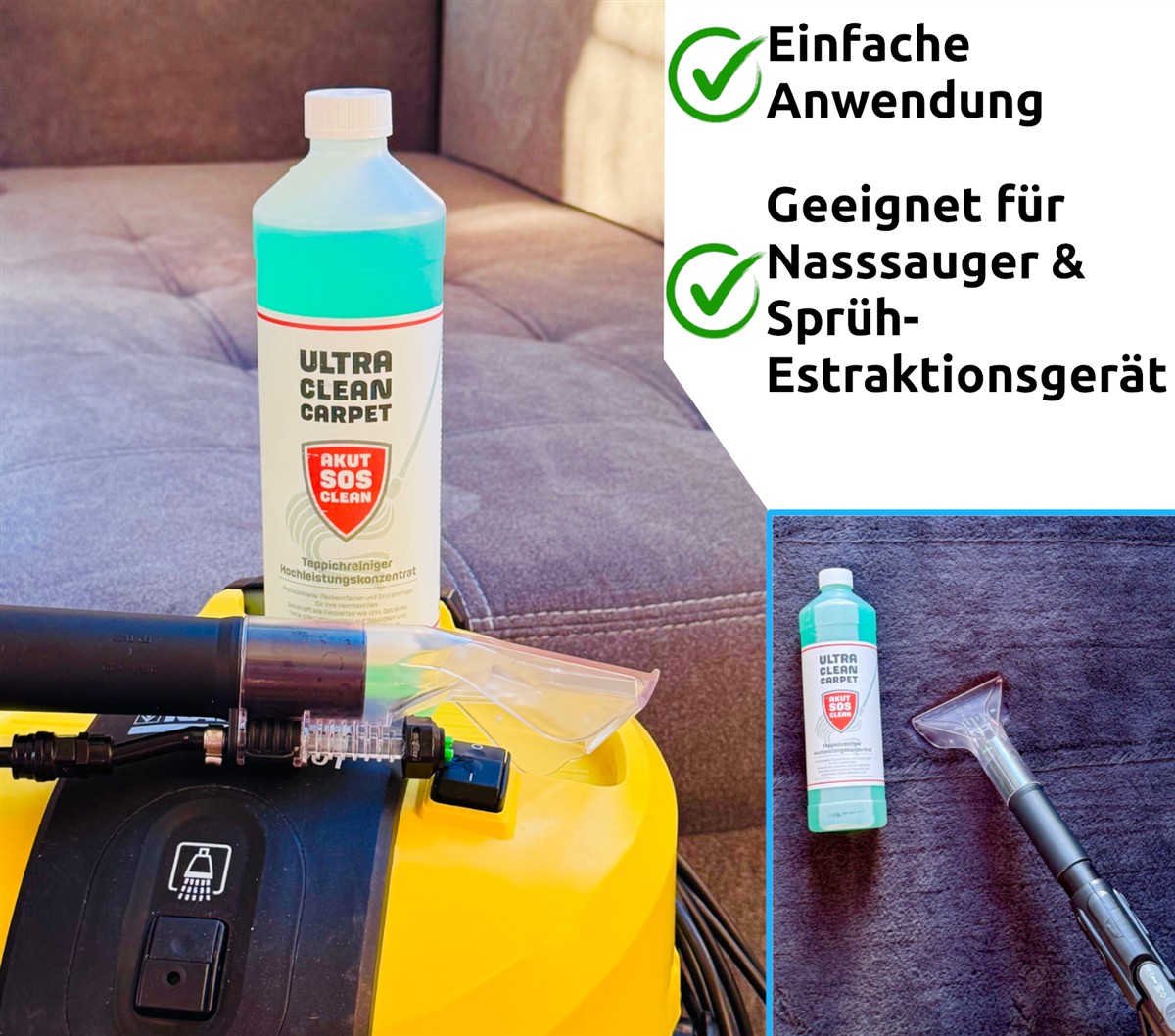 Akut SOS Clean ULTRA CLEAN CARPET Teppichreiniger Hochleistungskonzentrat 