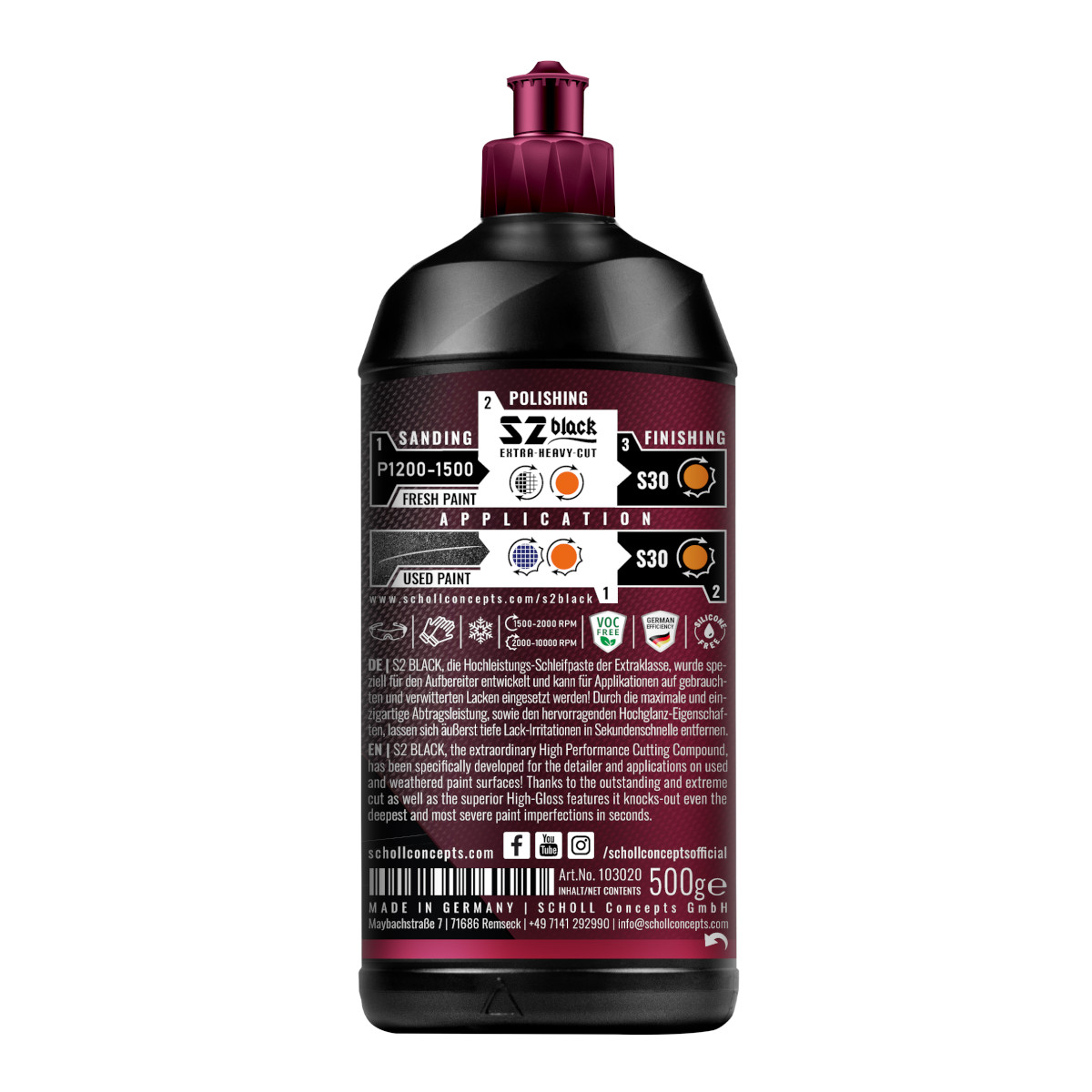 Scholl Concepts S2 Black Schleifpolitur 500g