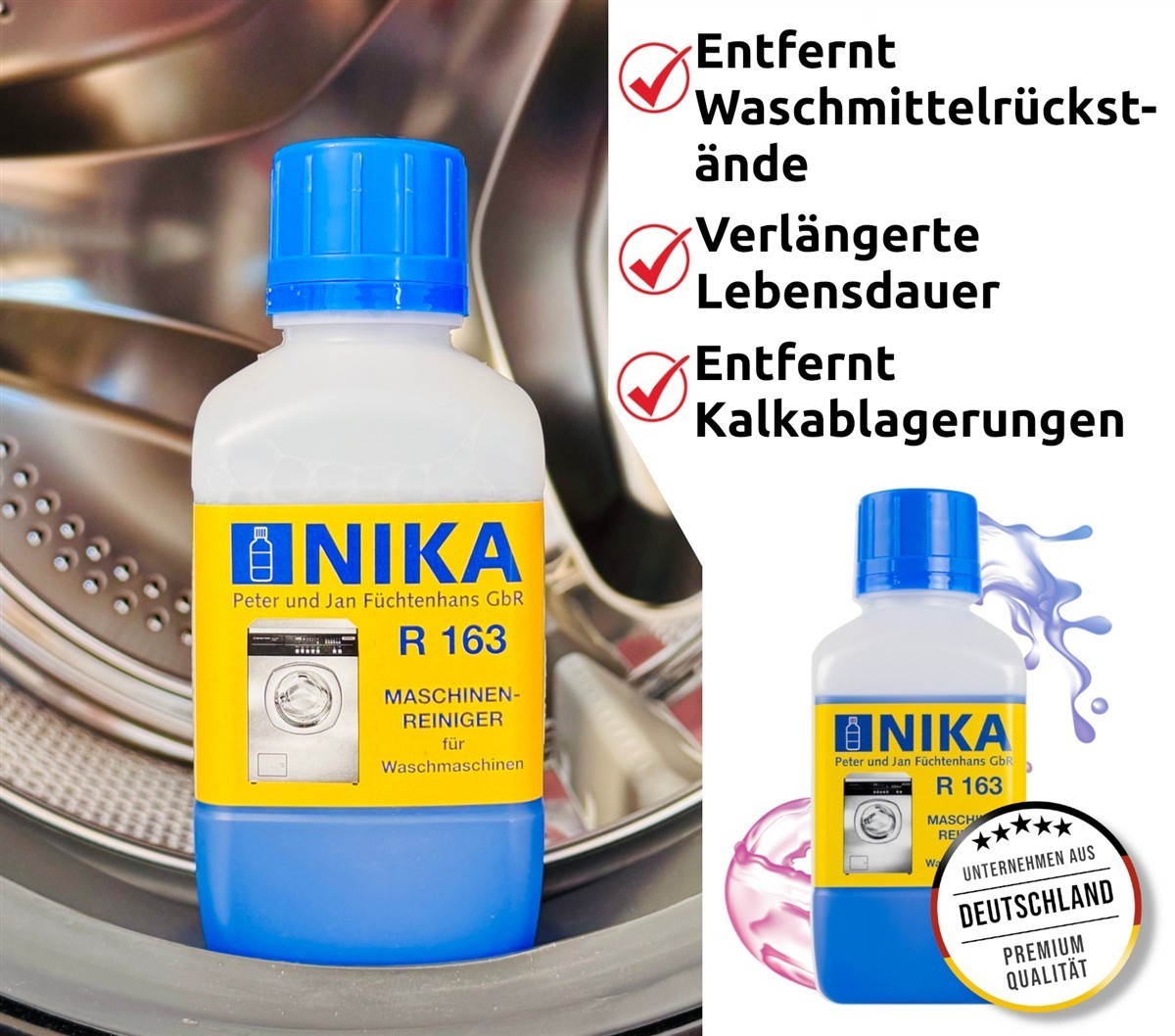 NIKA R163 Maschinenreiniger für Waschmaschinen​ | Entkalker 5L
