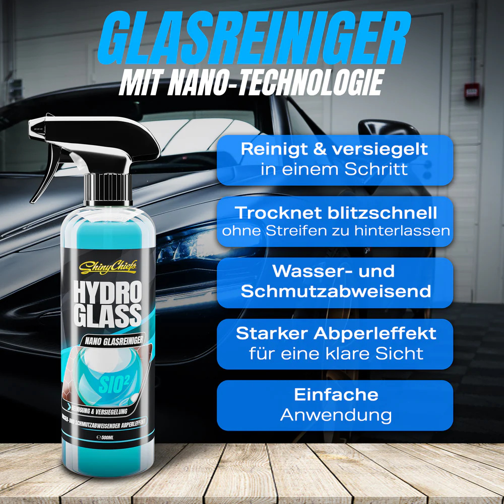 Shiny Chiefs HYDRO GLASS - NANO GLASREINIGER 500ml