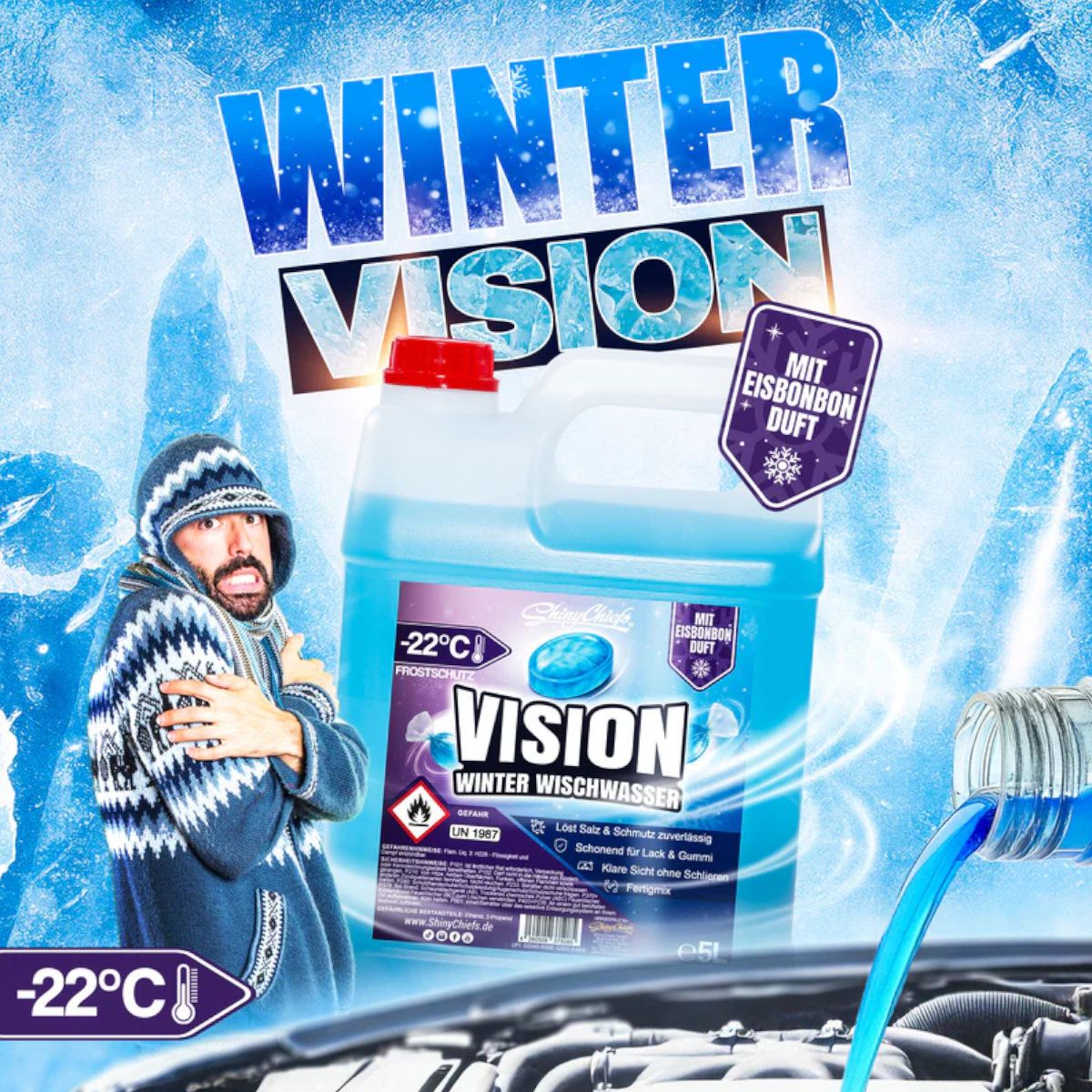 Shiny Chiefs VISION - Winter Frostschutz Wischwasser Eisbonbon 5L