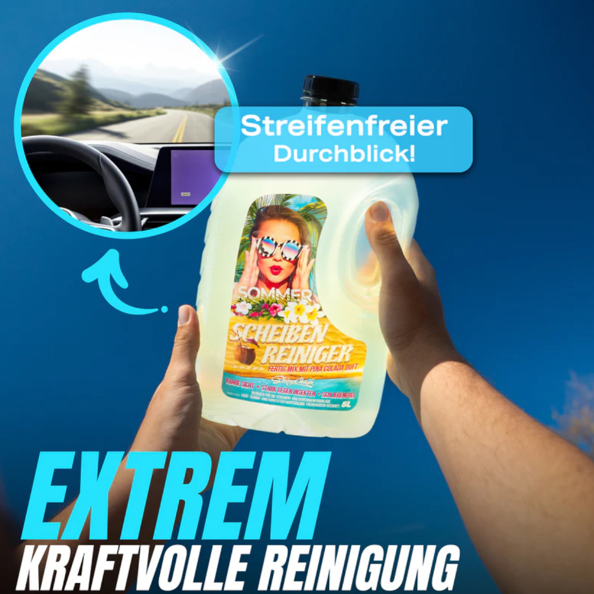 Shiny Chiefs SOMMER - Scheibenklar Wischwasser Pina Colada 5L