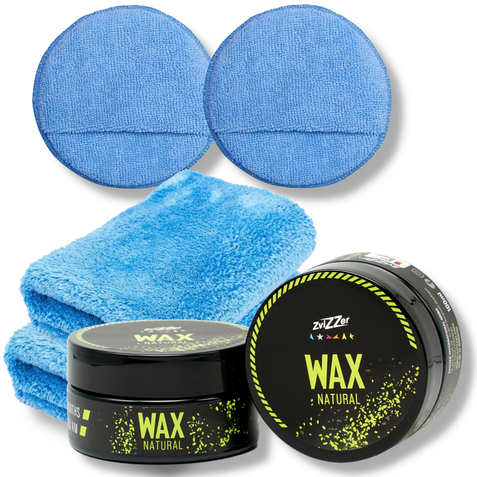 ZviZZer Wax Natural - Carnauba Autowachs Set