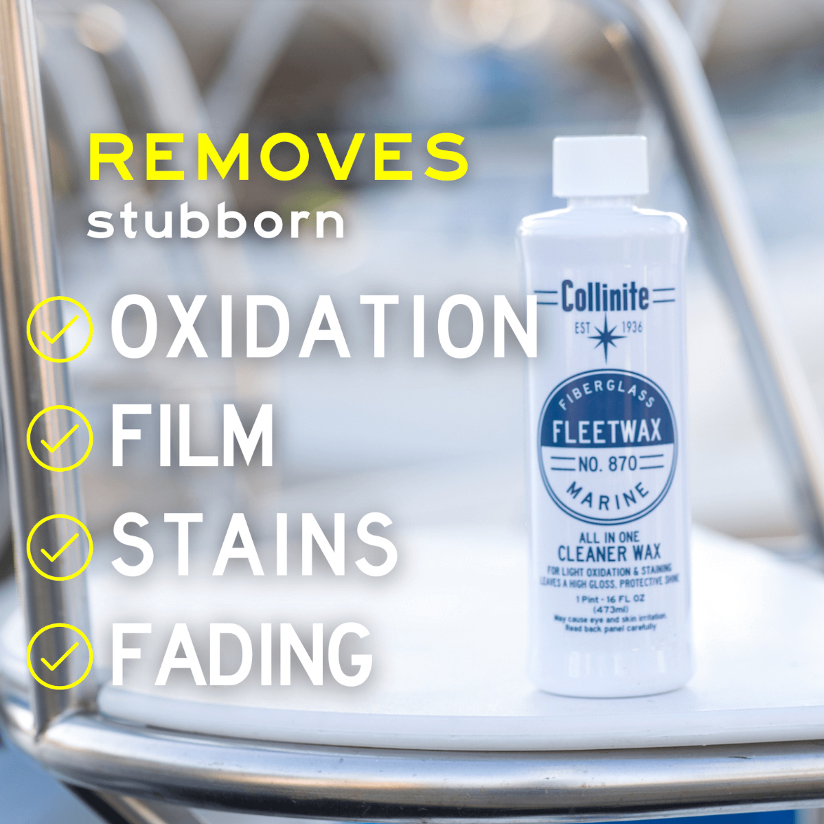 COLLINITE No 870 Marine Fleetwax 2in1 Boot Politur Versiegelung Set