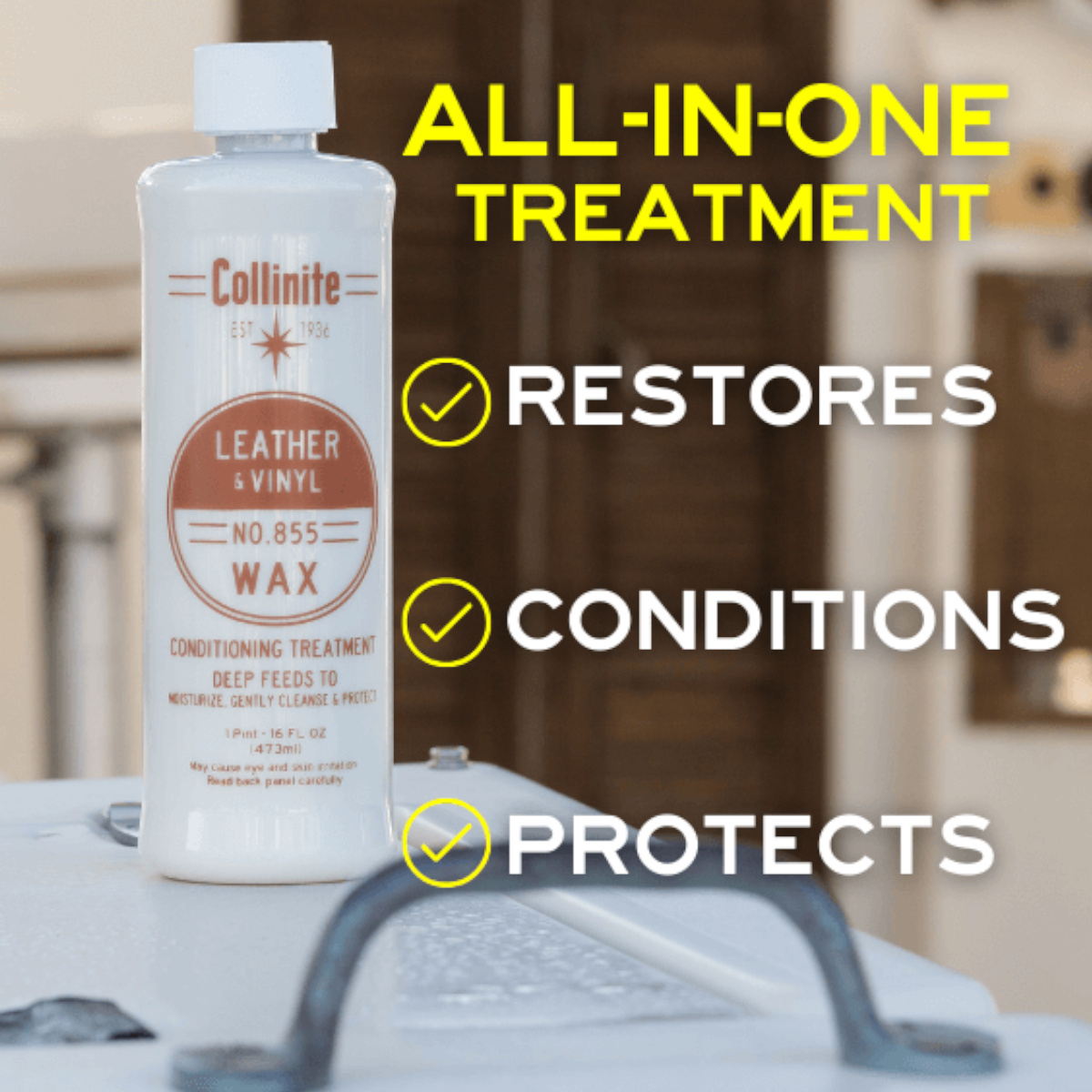 COLLINITE No 855 Leather and Vinyl Wax Lederpflege Set