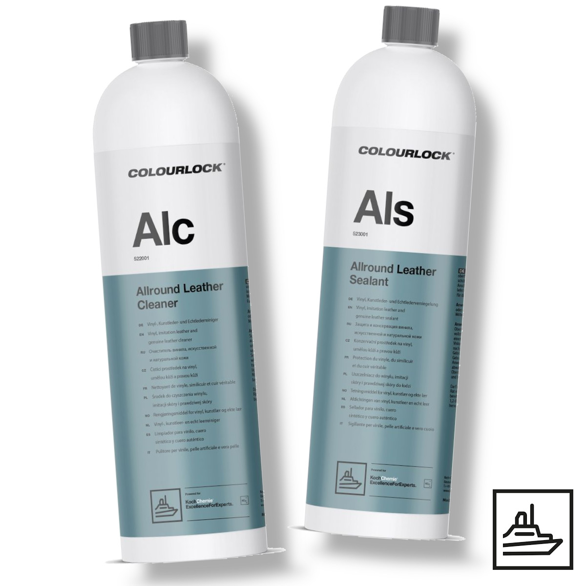 Koch Chemie Colourlock Leder Reinigungsset - Leder Versiegelung + Leder Reiniger Set 2x1L