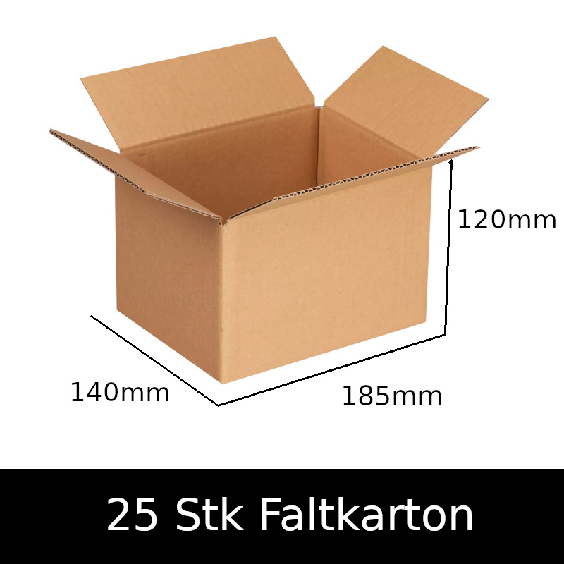 Versandkarton Faltkarton 185 x 140 x 120 mm 25 STK